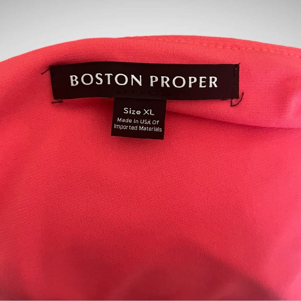 BOSTON PROPER Raspberry Halter Banded-Bottom Mock Neck Knit Top XL | EUC - Picture 7 of 11
